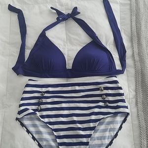 Mossimo blue and white bikini